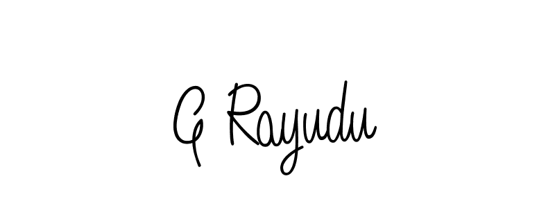 Design your own signature with our free online signature maker. With this signature software, you can create a handwritten (Angelique-Rose-font-FFP) signature for name G Rayudu. G Rayudu signature style 5 images and pictures png