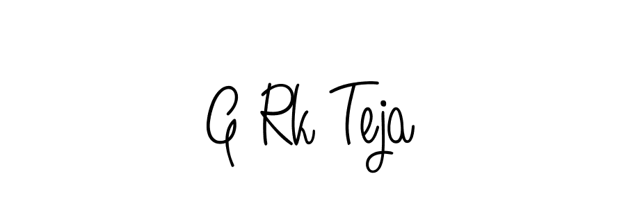 Use a signature maker to create a handwritten signature online. With this signature software, you can design (Angelique-Rose-font-FFP) your own signature for name G Rk Teja. G Rk Teja signature style 5 images and pictures png