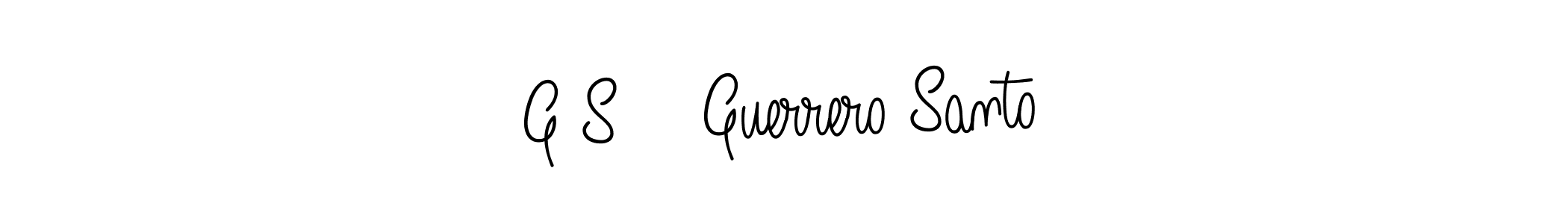 How to make G S    Guerrero Santo name signature. Use Angelique-Rose-font-FFP style for creating short signs online. This is the latest handwritten sign. G S    Guerrero Santo signature style 5 images and pictures png