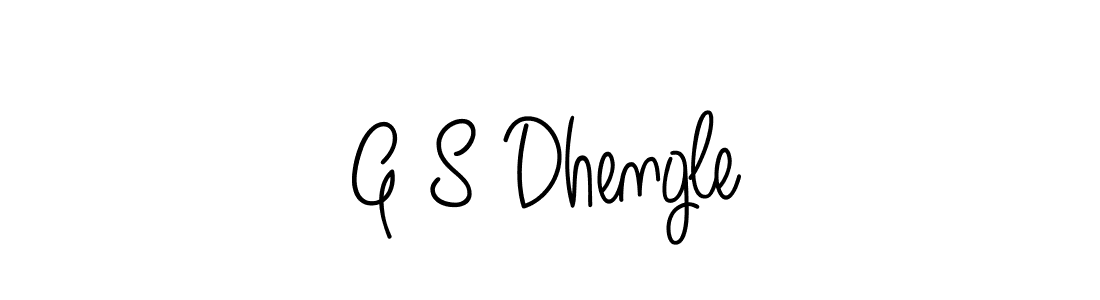 How to make G S Dhengle name signature. Use Angelique-Rose-font-FFP style for creating short signs online. This is the latest handwritten sign. G S Dhengle signature style 5 images and pictures png