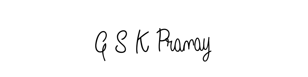 This is the best signature style for the G S K Pranay name. Also you like these signature font (Angelique-Rose-font-FFP). Mix name signature. G S K Pranay signature style 5 images and pictures png