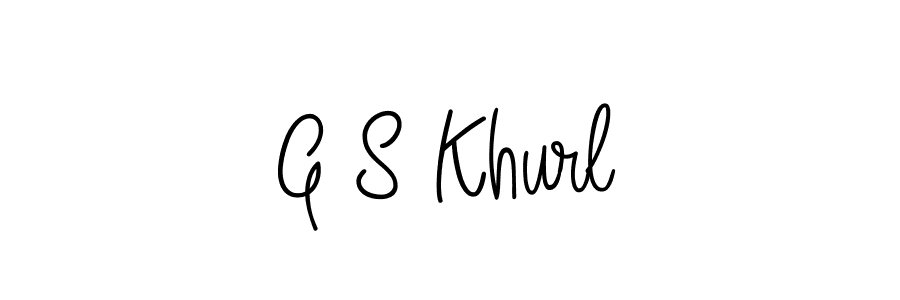 G S Khurl stylish signature style. Best Handwritten Sign (Angelique-Rose-font-FFP) for my name. Handwritten Signature Collection Ideas for my name G S Khurl. G S Khurl signature style 5 images and pictures png