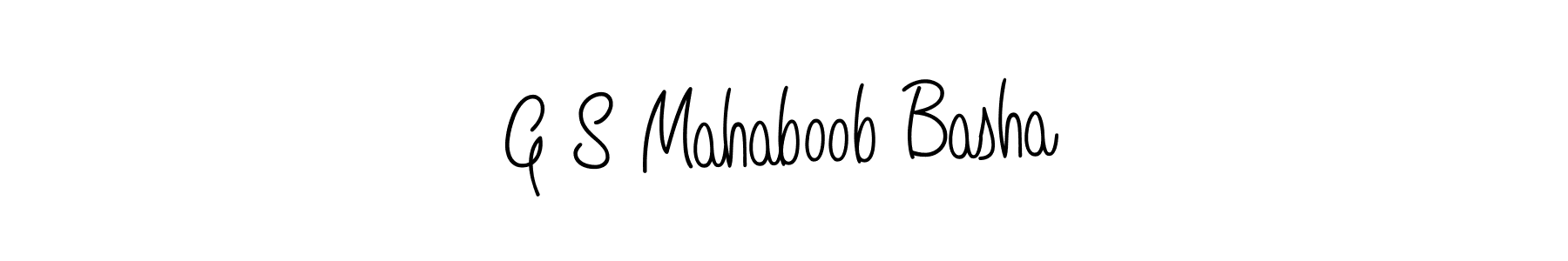 Design your own signature with our free online signature maker. With this signature software, you can create a handwritten (Angelique-Rose-font-FFP) signature for name G S Mahaboob Basha. G S Mahaboob Basha signature style 5 images and pictures png