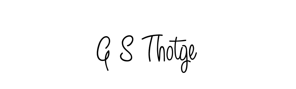 Create a beautiful signature design for name G S Thotge. With this signature (Angelique-Rose-font-FFP) fonts, you can make a handwritten signature for free. G S Thotge signature style 5 images and pictures png