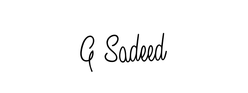 Create a beautiful signature design for name G Sadeed. With this signature (Angelique-Rose-font-FFP) fonts, you can make a handwritten signature for free. G Sadeed signature style 5 images and pictures png