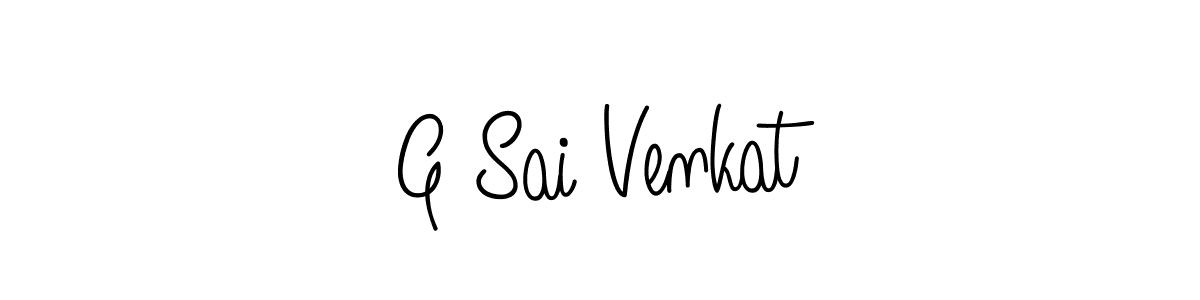 The best way (Angelique-Rose-font-FFP) to make a short signature is to pick only two or three words in your name. The name G Sai Venkat include a total of six letters. For converting this name. G Sai Venkat signature style 5 images and pictures png
