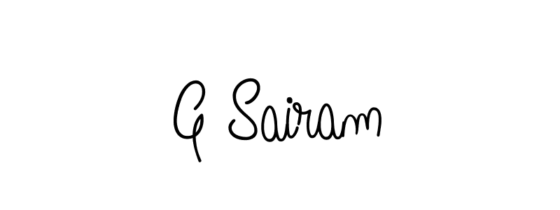 Make a beautiful signature design for name G Sairam. With this signature (Angelique-Rose-font-FFP) style, you can create a handwritten signature for free. G Sairam signature style 5 images and pictures png