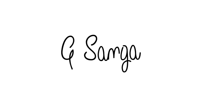 You should practise on your own different ways (Angelique-Rose-font-FFP) to write your name (G Sanga) in signature. don't let someone else do it for you. G Sanga signature style 5 images and pictures png