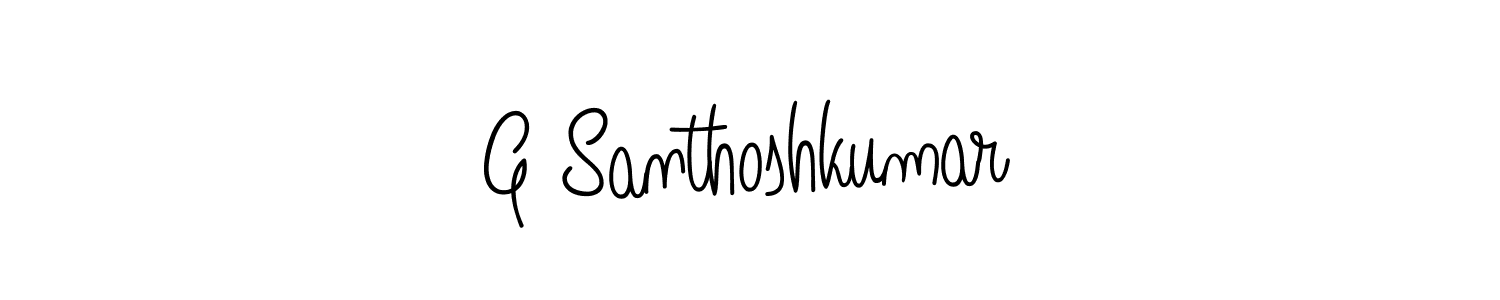 Make a beautiful signature design for name G Santhoshkumar. Use this online signature maker to create a handwritten signature for free. G Santhoshkumar signature style 5 images and pictures png