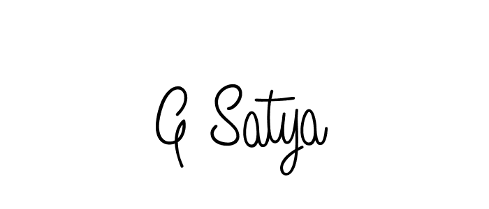 You should practise on your own different ways (Angelique-Rose-font-FFP) to write your name (G Satya) in signature. don't let someone else do it for you. G Satya signature style 5 images and pictures png