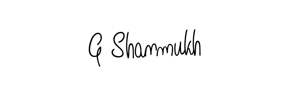 G Shanmukh stylish signature style. Best Handwritten Sign (Angelique-Rose-font-FFP) for my name. Handwritten Signature Collection Ideas for my name G Shanmukh. G Shanmukh signature style 5 images and pictures png