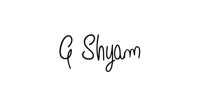 Create a beautiful signature design for name G Shyam. With this signature (Angelique-Rose-font-FFP) fonts, you can make a handwritten signature for free. G Shyam signature style 5 images and pictures png