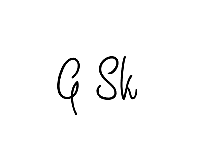 if you are searching for the best signature style for your name G Sk. so please give up your signature search. here we have designed multiple signature styles  using Angelique-Rose-font-FFP. G Sk signature style 5 images and pictures png