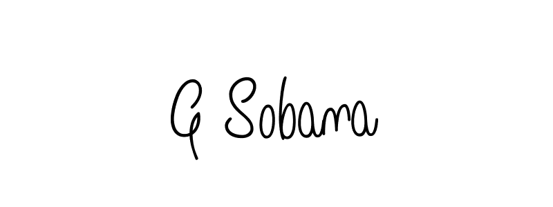 The best way (Angelique-Rose-font-FFP) to make a short signature is to pick only two or three words in your name. The name G Sobana include a total of six letters. For converting this name. G Sobana signature style 5 images and pictures png