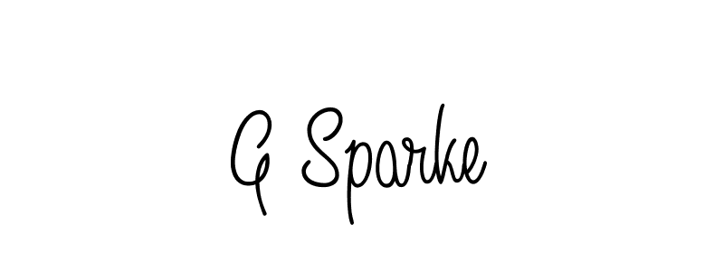 Make a beautiful signature design for name G Sparke. With this signature (Angelique-Rose-font-FFP) style, you can create a handwritten signature for free. G Sparke signature style 5 images and pictures png