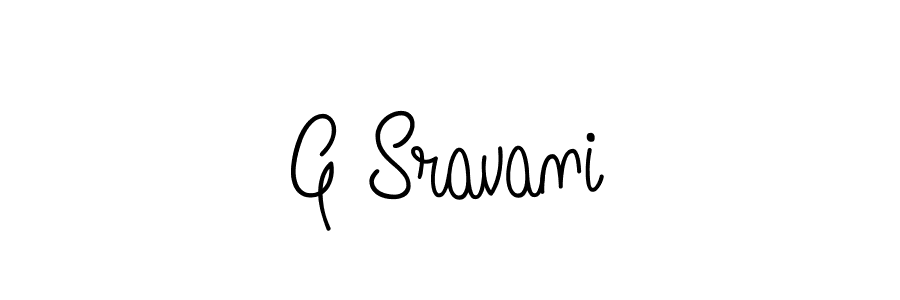 The best way (Angelique-Rose-font-FFP) to make a short signature is to pick only two or three words in your name. The name G Sravani include a total of six letters. For converting this name. G Sravani signature style 5 images and pictures png