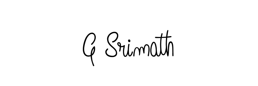 Make a beautiful signature design for name G Srimath. With this signature (Angelique-Rose-font-FFP) style, you can create a handwritten signature for free. G Srimath signature style 5 images and pictures png