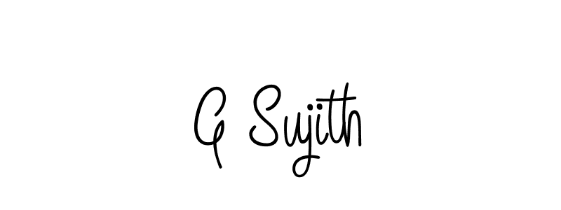 You should practise on your own different ways (Angelique-Rose-font-FFP) to write your name (G Sujith) in signature. don't let someone else do it for you. G Sujith signature style 5 images and pictures png