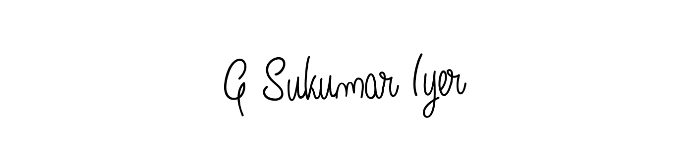 Make a short G Sukumar Iyer signature style. Manage your documents anywhere anytime using Angelique-Rose-font-FFP. Create and add eSignatures, submit forms, share and send files easily. G Sukumar Iyer signature style 5 images and pictures png