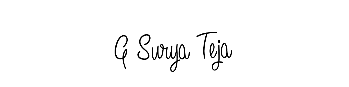 How to Draw G Surya Teja signature style? Angelique-Rose-font-FFP is a latest design signature styles for name G Surya Teja. G Surya Teja signature style 5 images and pictures png