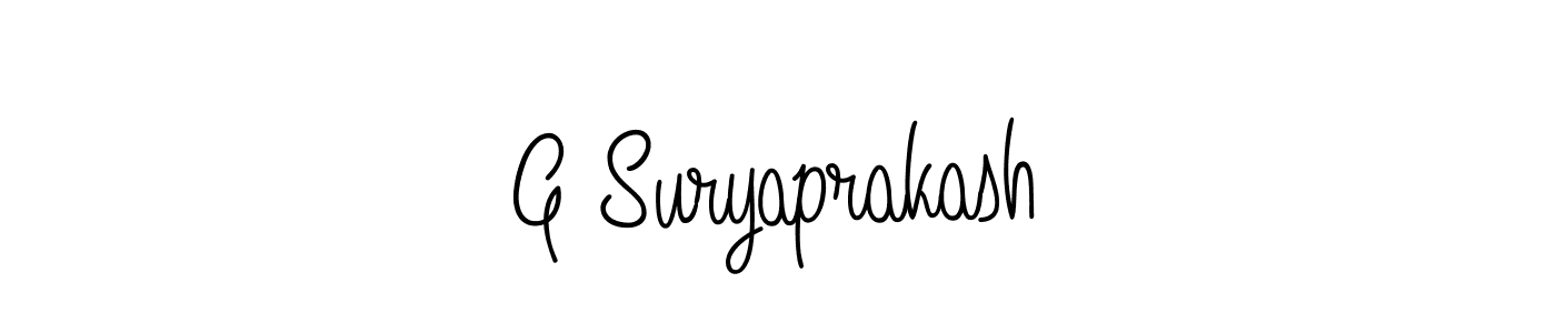 Create a beautiful signature design for name G Suryaprakash. With this signature (Angelique-Rose-font-FFP) fonts, you can make a handwritten signature for free. G Suryaprakash signature style 5 images and pictures png