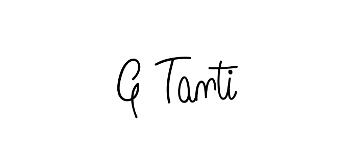 You should practise on your own different ways (Angelique-Rose-font-FFP) to write your name (G Tanti) in signature. don't let someone else do it for you. G Tanti signature style 5 images and pictures png