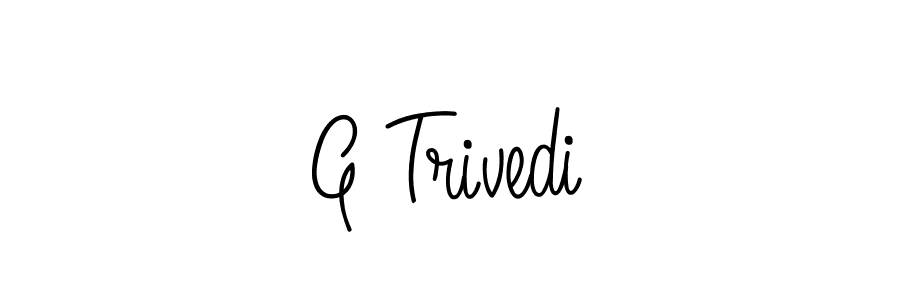 You should practise on your own different ways (Angelique-Rose-font-FFP) to write your name (G Trivedi) in signature. don't let someone else do it for you. G Trivedi signature style 5 images and pictures png