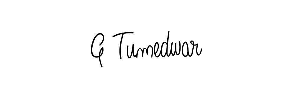 Use a signature maker to create a handwritten signature online. With this signature software, you can design (Angelique-Rose-font-FFP) your own signature for name G Tumedwar. G Tumedwar signature style 5 images and pictures png