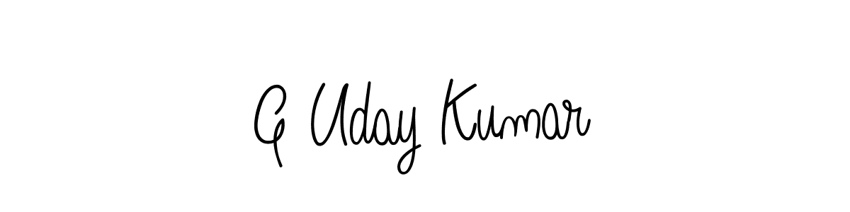 You should practise on your own different ways (Angelique-Rose-font-FFP) to write your name (G Uday Kumar) in signature. don't let someone else do it for you. G Uday Kumar signature style 5 images and pictures png