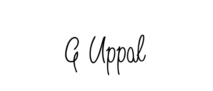 How to Draw G Uppal signature style? Angelique-Rose-font-FFP is a latest design signature styles for name G Uppal. G Uppal signature style 5 images and pictures png