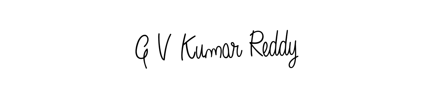 Use a signature maker to create a handwritten signature online. With this signature software, you can design (Angelique-Rose-font-FFP) your own signature for name G V Kumar Reddy. G V Kumar Reddy signature style 5 images and pictures png