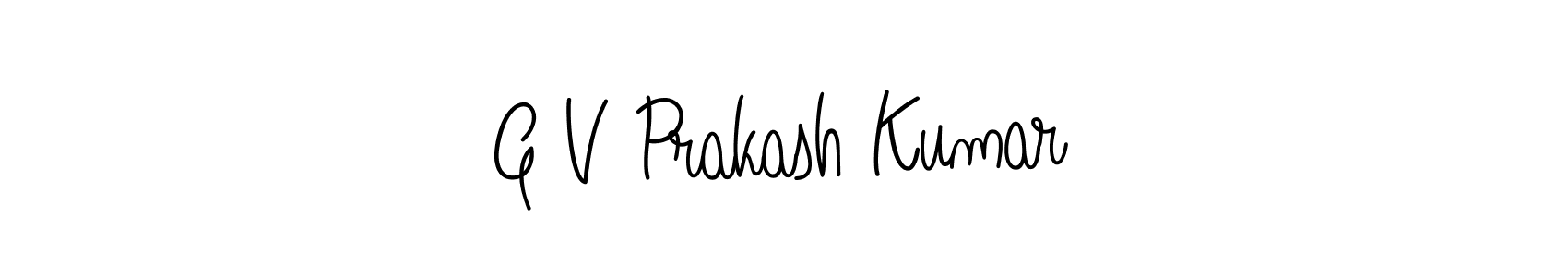 The best way (Angelique-Rose-font-FFP) to make a short signature is to pick only two or three words in your name. The name G V Prakash Kumar include a total of six letters. For converting this name. G V Prakash Kumar signature style 5 images and pictures png