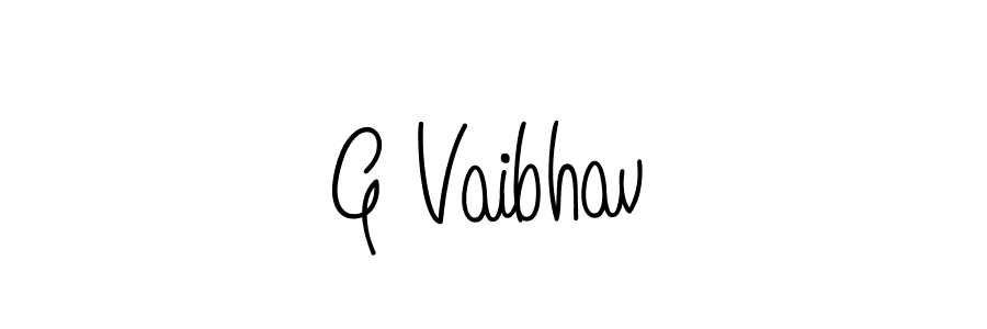 Design your own signature with our free online signature maker. With this signature software, you can create a handwritten (Angelique-Rose-font-FFP) signature for name G Vaibhav. G Vaibhav signature style 5 images and pictures png