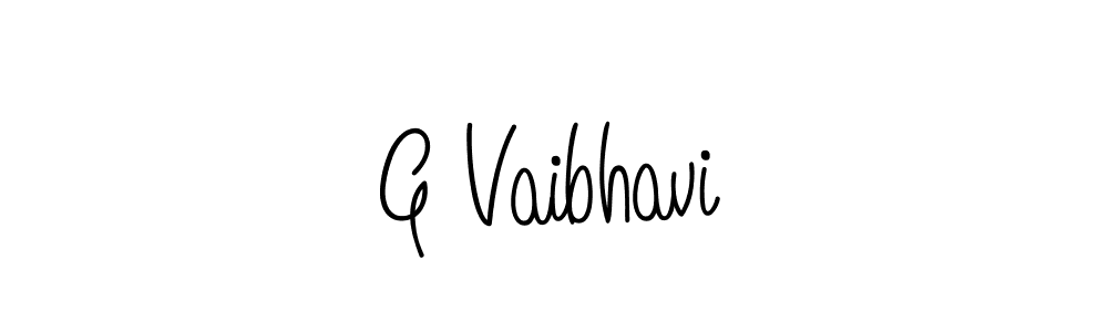 Use a signature maker to create a handwritten signature online. With this signature software, you can design (Angelique-Rose-font-FFP) your own signature for name G Vaibhavi. G Vaibhavi signature style 5 images and pictures png