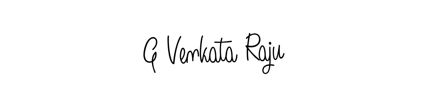 You should practise on your own different ways (Angelique-Rose-font-FFP) to write your name (G Venkata Raju) in signature. don't let someone else do it for you. G Venkata Raju signature style 5 images and pictures png