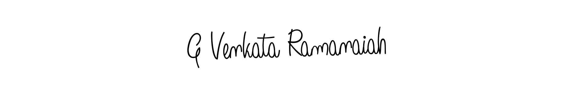 Use a signature maker to create a handwritten signature online. With this signature software, you can design (Angelique-Rose-font-FFP) your own signature for name G Venkata Ramanaiah. G Venkata Ramanaiah signature style 5 images and pictures png