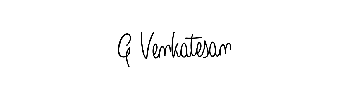 Use a signature maker to create a handwritten signature online. With this signature software, you can design (Angelique-Rose-font-FFP) your own signature for name G Venkatesan. G Venkatesan signature style 5 images and pictures png