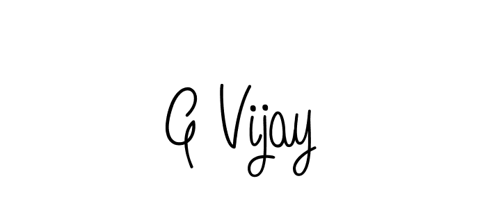 You should practise on your own different ways (Angelique-Rose-font-FFP) to write your name (G Vijay) in signature. don't let someone else do it for you. G Vijay signature style 5 images and pictures png