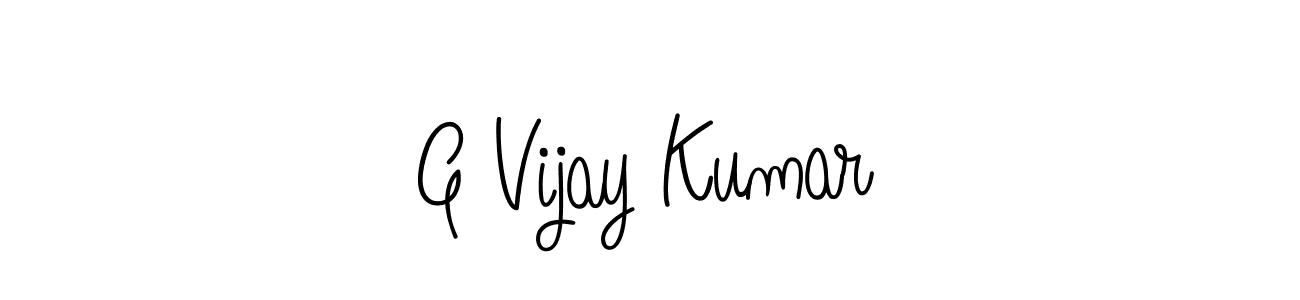 Make a beautiful signature design for name G Vijay Kumar. With this signature (Angelique-Rose-font-FFP) style, you can create a handwritten signature for free. G Vijay Kumar signature style 5 images and pictures png