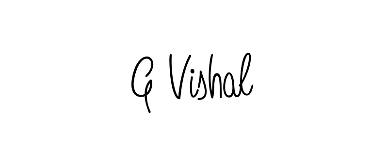 How to make G Vishal name signature. Use Angelique-Rose-font-FFP style for creating short signs online. This is the latest handwritten sign. G Vishal signature style 5 images and pictures png
