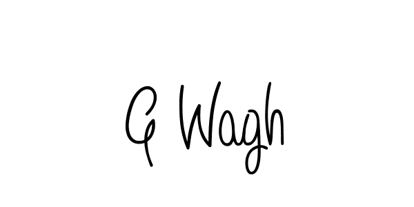 How to make G Wagh name signature. Use Angelique-Rose-font-FFP style for creating short signs online. This is the latest handwritten sign. G Wagh signature style 5 images and pictures png