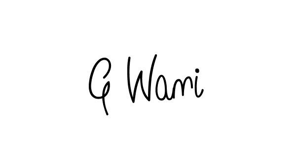 Here are the top 10 professional signature styles for the name G Wani. These are the best autograph styles you can use for your name. G Wani signature style 5 images and pictures png
