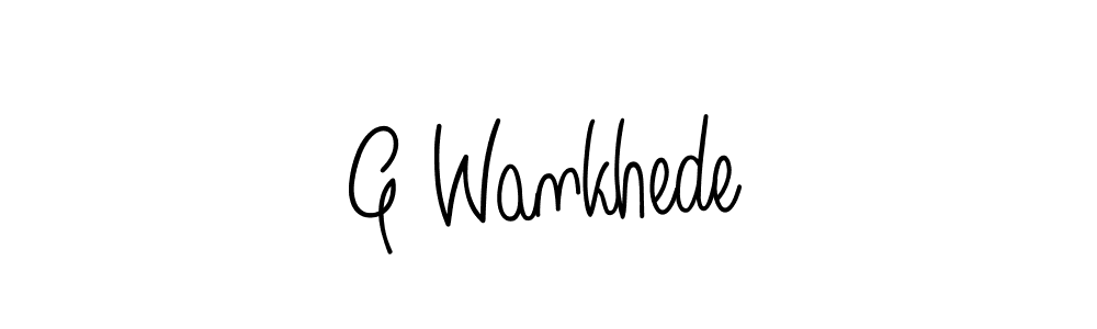 Make a beautiful signature design for name G Wankhede. With this signature (Angelique-Rose-font-FFP) style, you can create a handwritten signature for free. G Wankhede signature style 5 images and pictures png