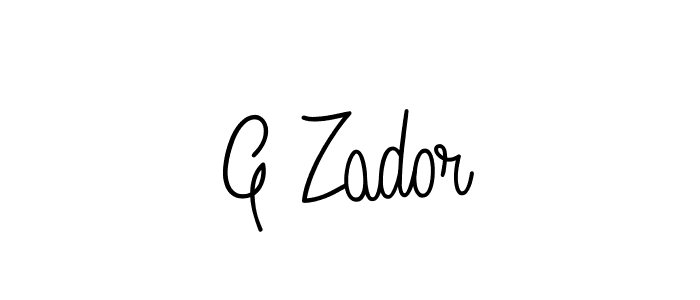 Design your own signature with our free online signature maker. With this signature software, you can create a handwritten (Angelique-Rose-font-FFP) signature for name G Zador. G Zador signature style 5 images and pictures png