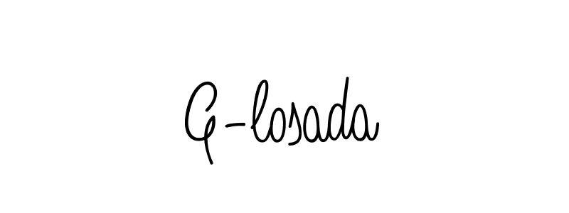 if you are searching for the best signature style for your name G-losada. so please give up your signature search. here we have designed multiple signature styles  using Angelique-Rose-font-FFP. G-losada signature style 5 images and pictures png