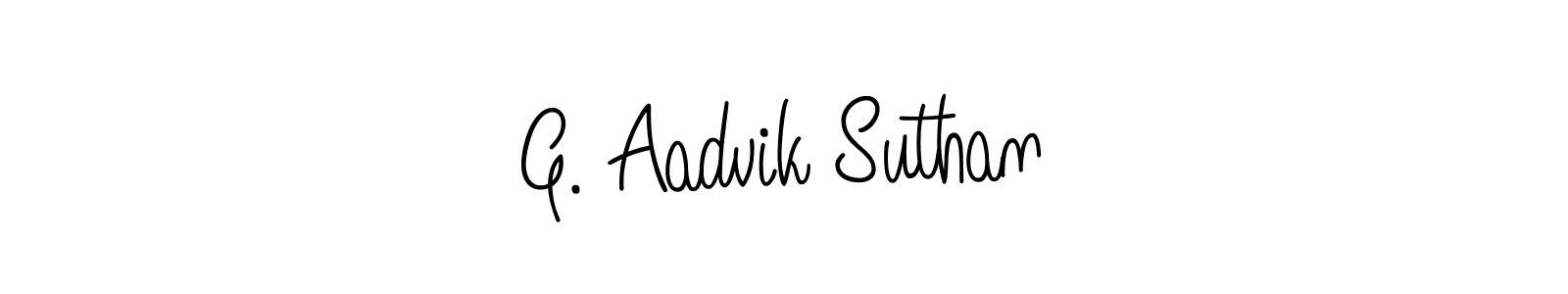 This is the best signature style for the G. Aadvik Suthan name. Also you like these signature font (Angelique-Rose-font-FFP). Mix name signature. G. Aadvik Suthan signature style 5 images and pictures png