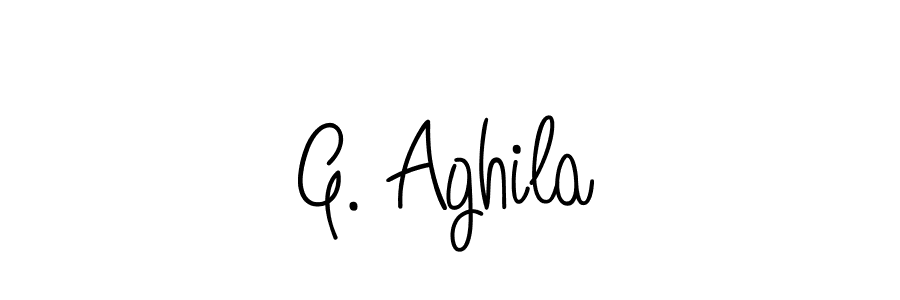 Also we have G. Aghila name is the best signature style. Create professional handwritten signature collection using Angelique-Rose-font-FFP autograph style. G. Aghila signature style 5 images and pictures png