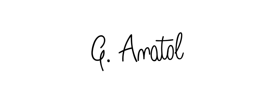 if you are searching for the best signature style for your name G. Anatol. so please give up your signature search. here we have designed multiple signature styles  using Angelique-Rose-font-FFP. G. Anatol signature style 5 images and pictures png