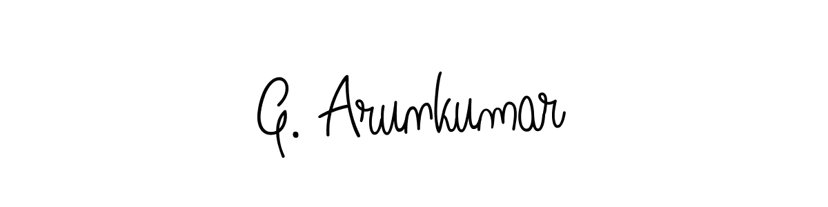 The best way (Angelique-Rose-font-FFP) to make a short signature is to pick only two or three words in your name. The name G. Arunkumar include a total of six letters. For converting this name. G. Arunkumar signature style 5 images and pictures png