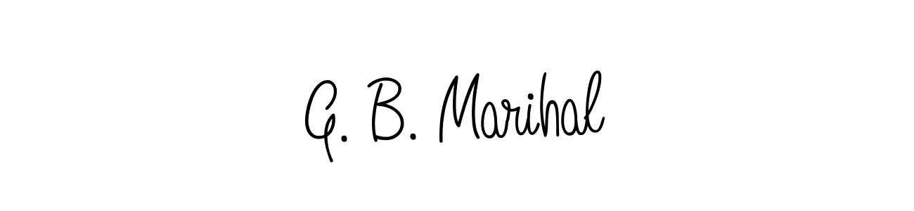 G. B. Marihal stylish signature style. Best Handwritten Sign (Angelique-Rose-font-FFP) for my name. Handwritten Signature Collection Ideas for my name G. B. Marihal. G. B. Marihal signature style 5 images and pictures png